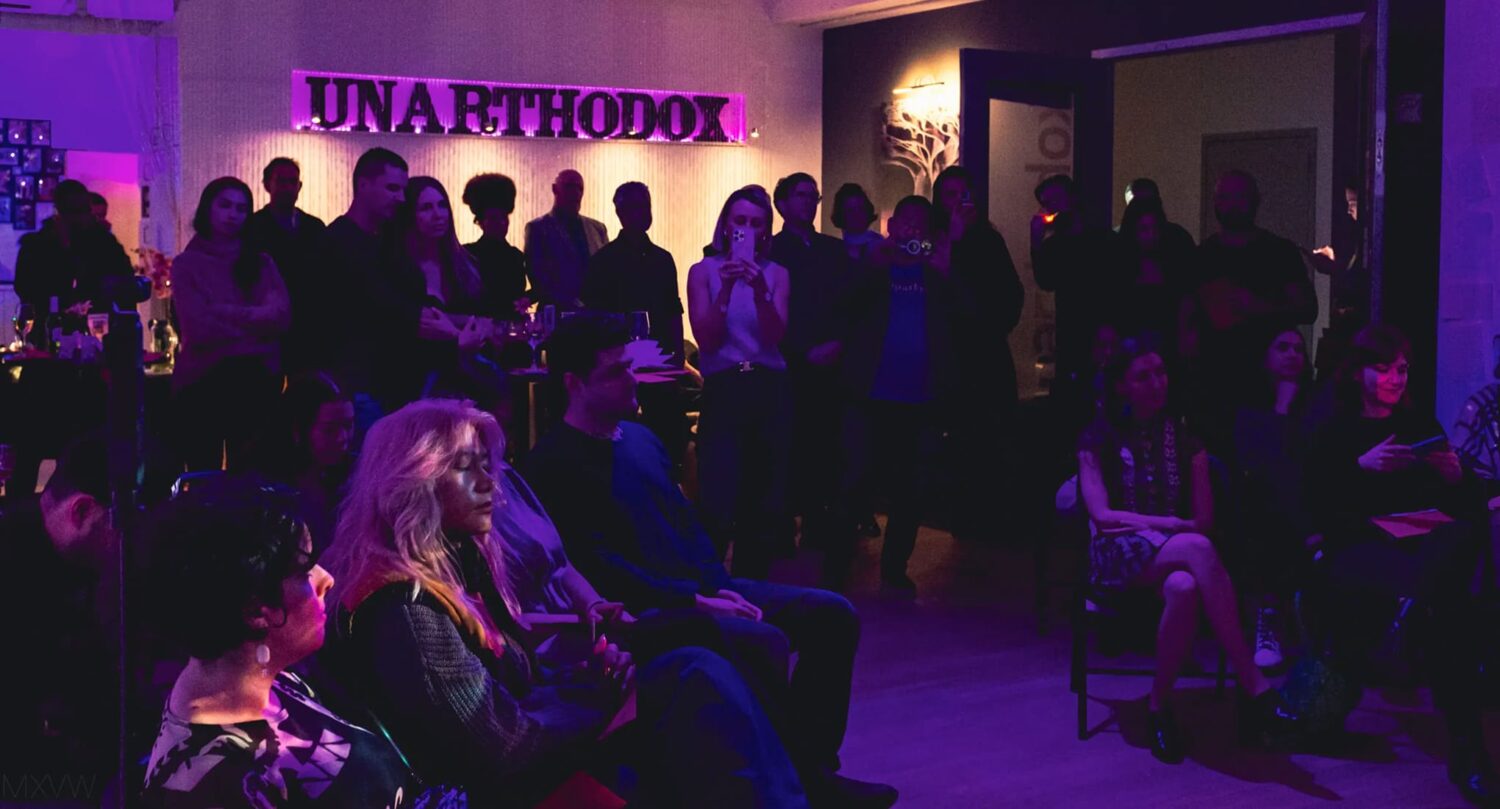 A group gathering after an immersive experience in NYC at Unarthodox